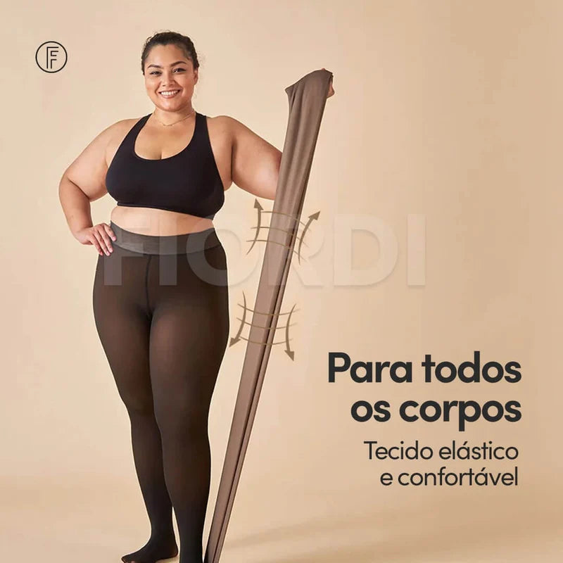Kit Meia calça forrada Translúcida - Pague 1 e Leve 2 Pares
