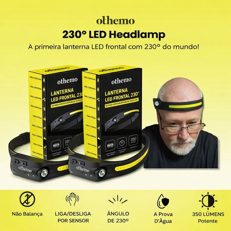 Othemo® 230° - Headlamp Recarregável com sensor de movimento