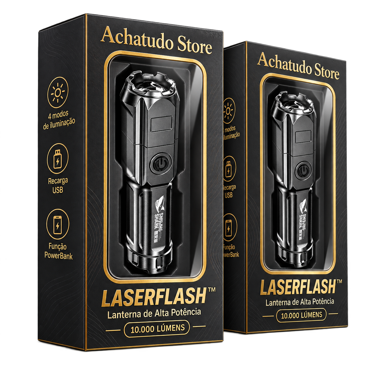 Laser Flash - Super Lanterna 10.000 Lúmens