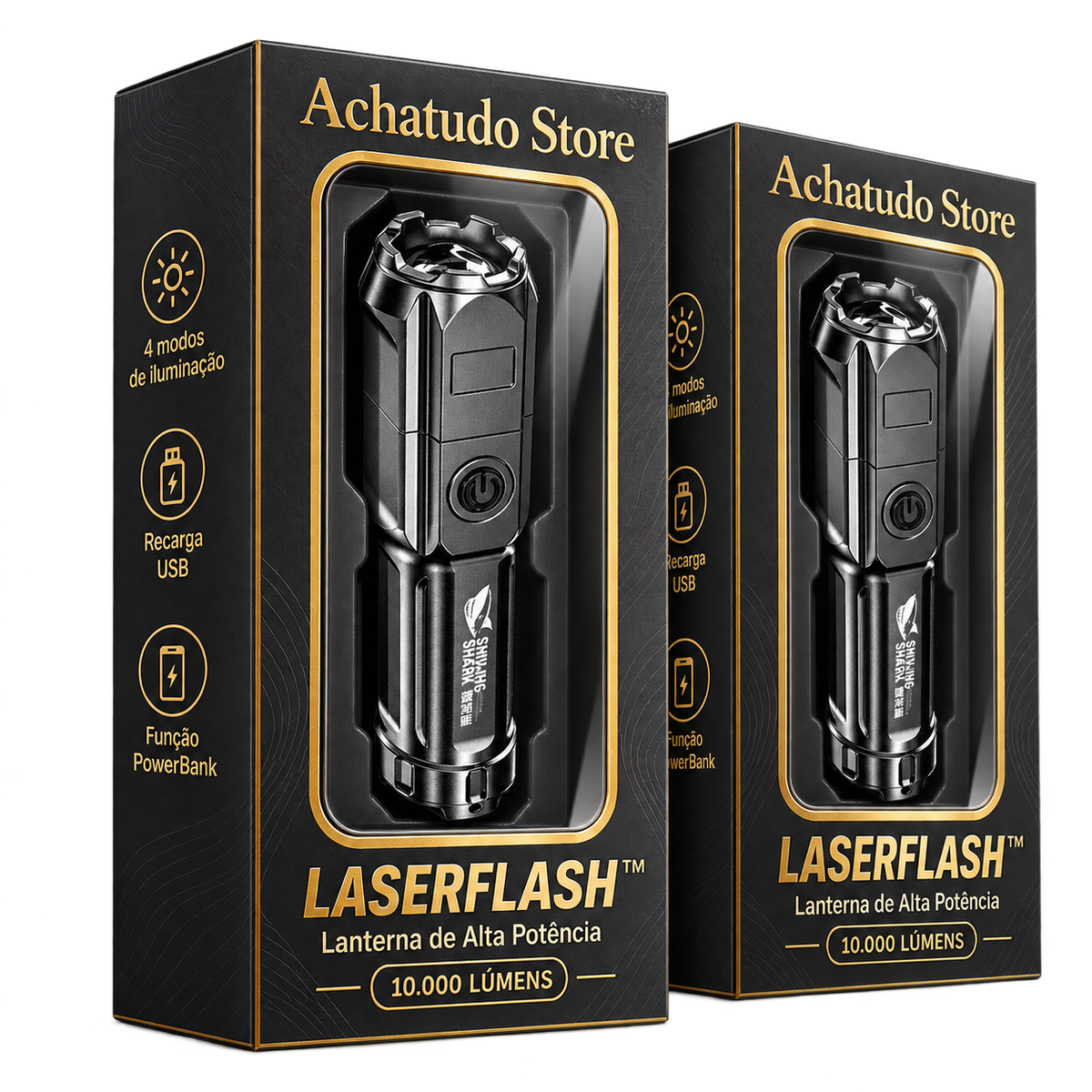 Laser Flash - Super Lanterna 10.000 Lúmens
