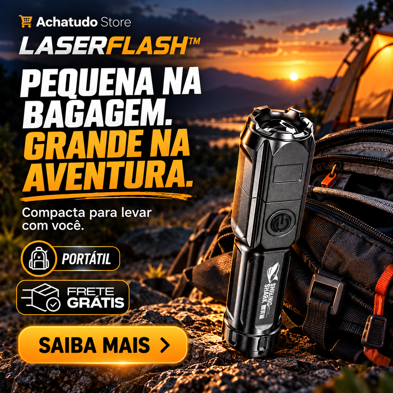 Laser Flash - Super Lanterna 10.000 Lúmens