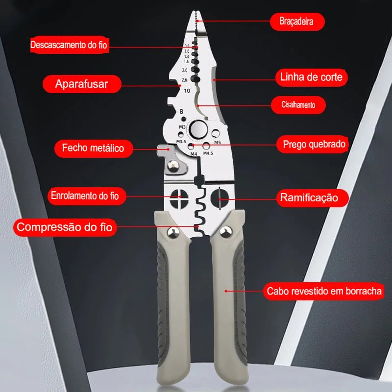 Alicate multifuncional para reparos elétricos - achatudostore