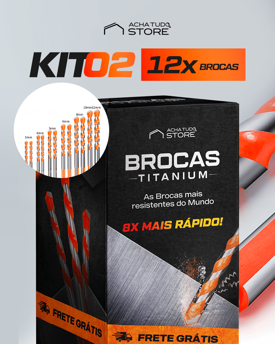 Broca Titanium - Broca Multifuncional Ultra Resistente - achatudostore