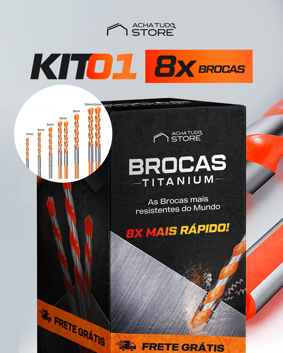 Broca Titanium - Broca Multifuncional Ultra Resistente - achatudostore