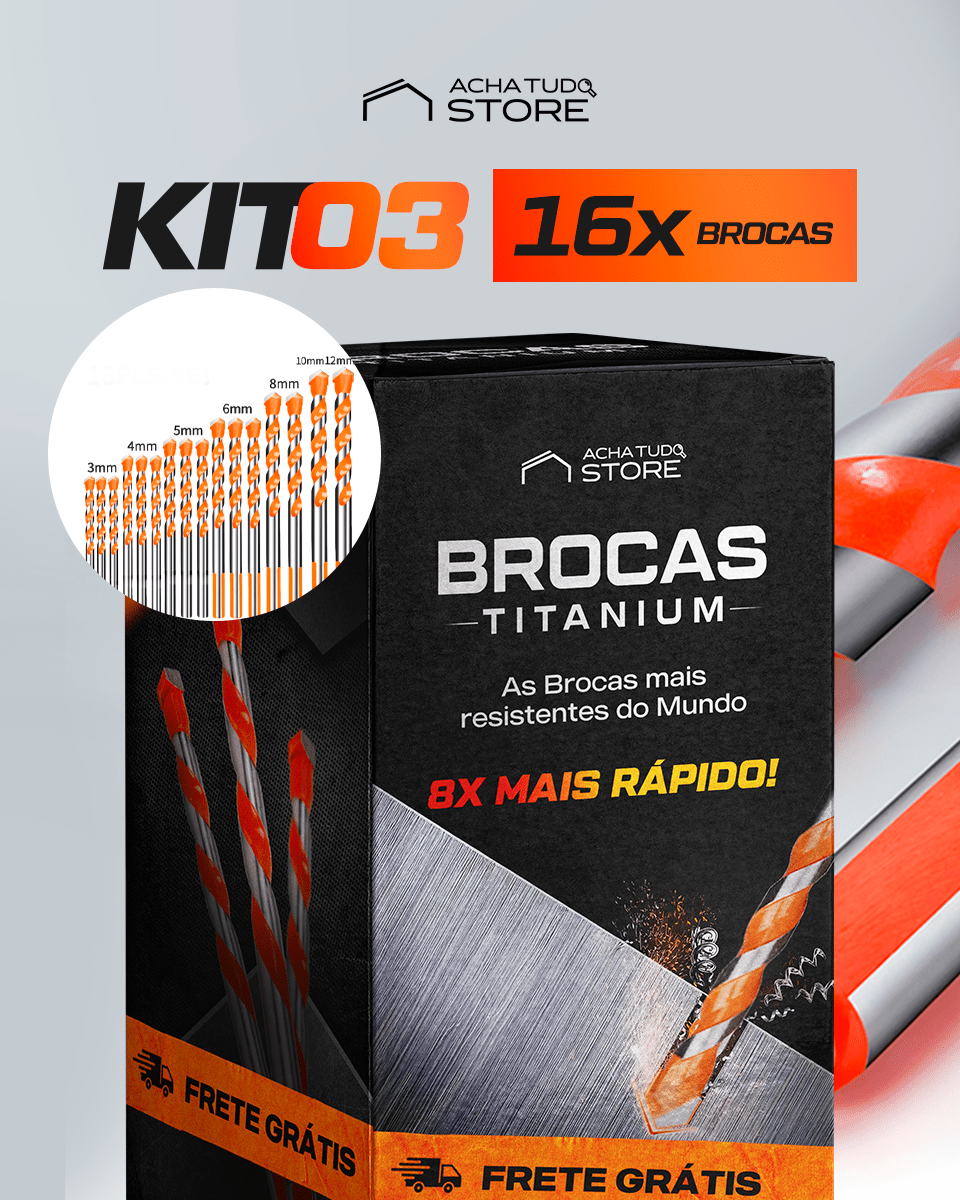 Broca Titanium - Broca Multifuncional Ultra Resistente - achatudostore