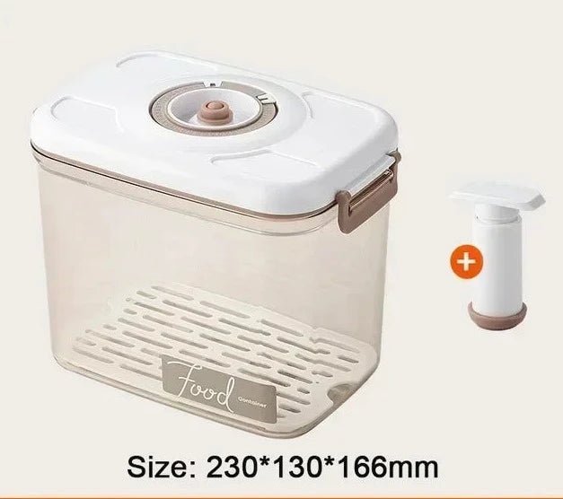 Caixa de Armazenamento de Alimentos à Vácuo - Acompanha Bomba de Vácuo - achatudostore
