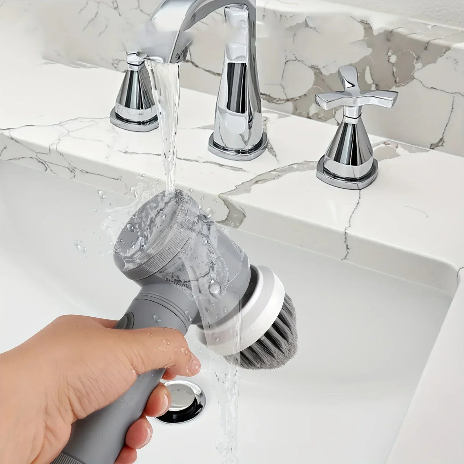 CleanSpin Elétrico - Purificador Giratório sem Fio com 6 Cabeças Substituíveis - achatudostore