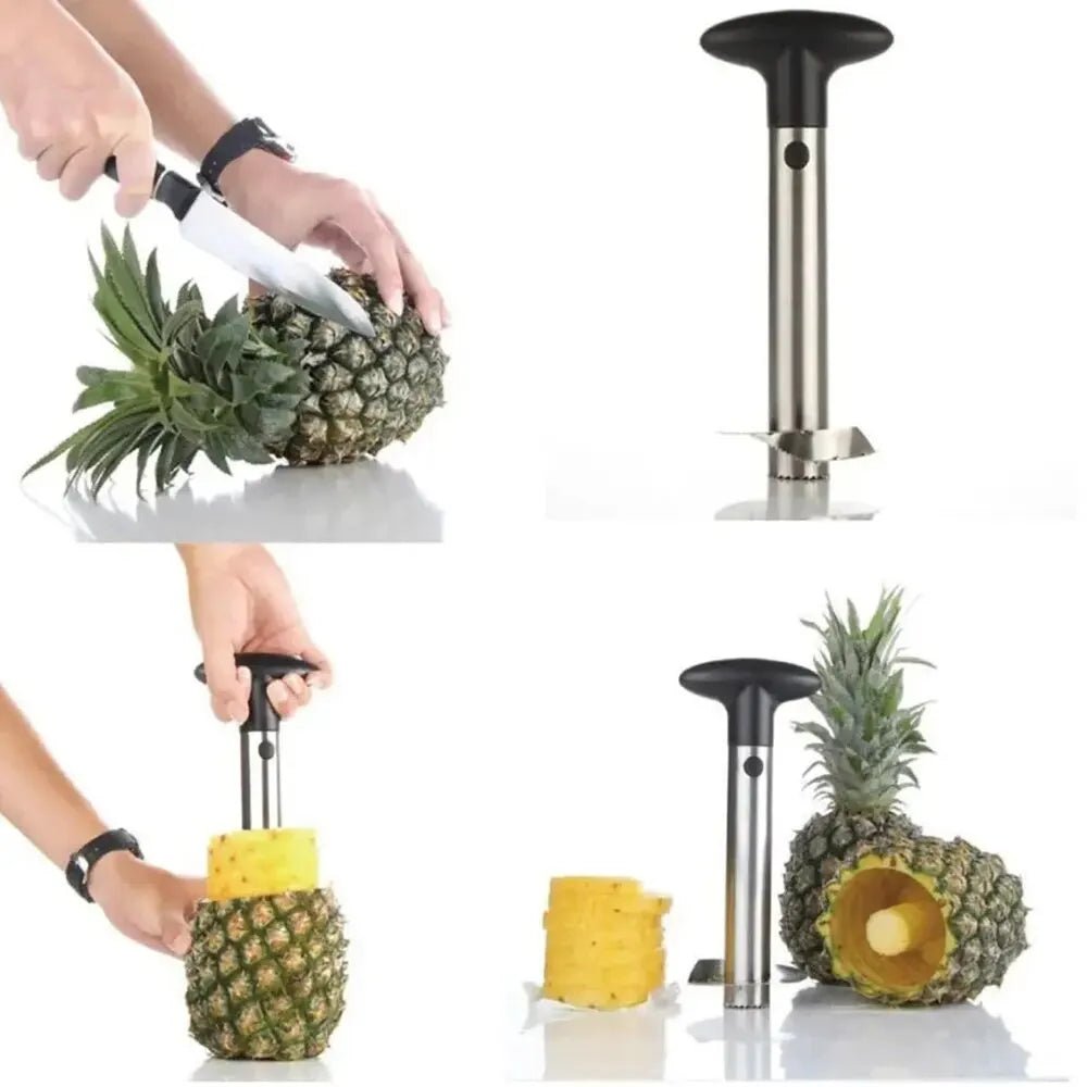 Descascador Prático de Abacaxi Inox - achatudostore