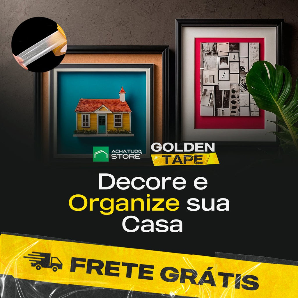 Golden Tape - Fita Adesiva dupla face de Malha Mesh Fiber - achatudostore
