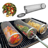 Inox GrillMaster Kit com 3 Unidades - Cesto Redondo de Churrasco - achatudostore