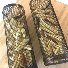 Inox GrillMaster Kit com 3 Unidades - Cesto Redondo de Churrasco - achatudostore