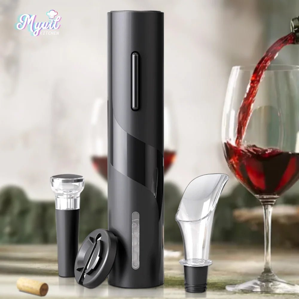 Kit Abridor de Vinho Elétrico - Edição Black Limitada - achatudostore
