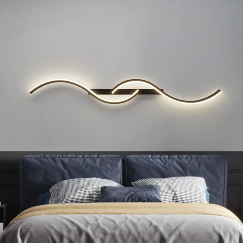 Luminária LED de Parede Moderna - Luz LED Minimalista para Quarto, Cabeceira, Luminárias de Parede - achatudostore