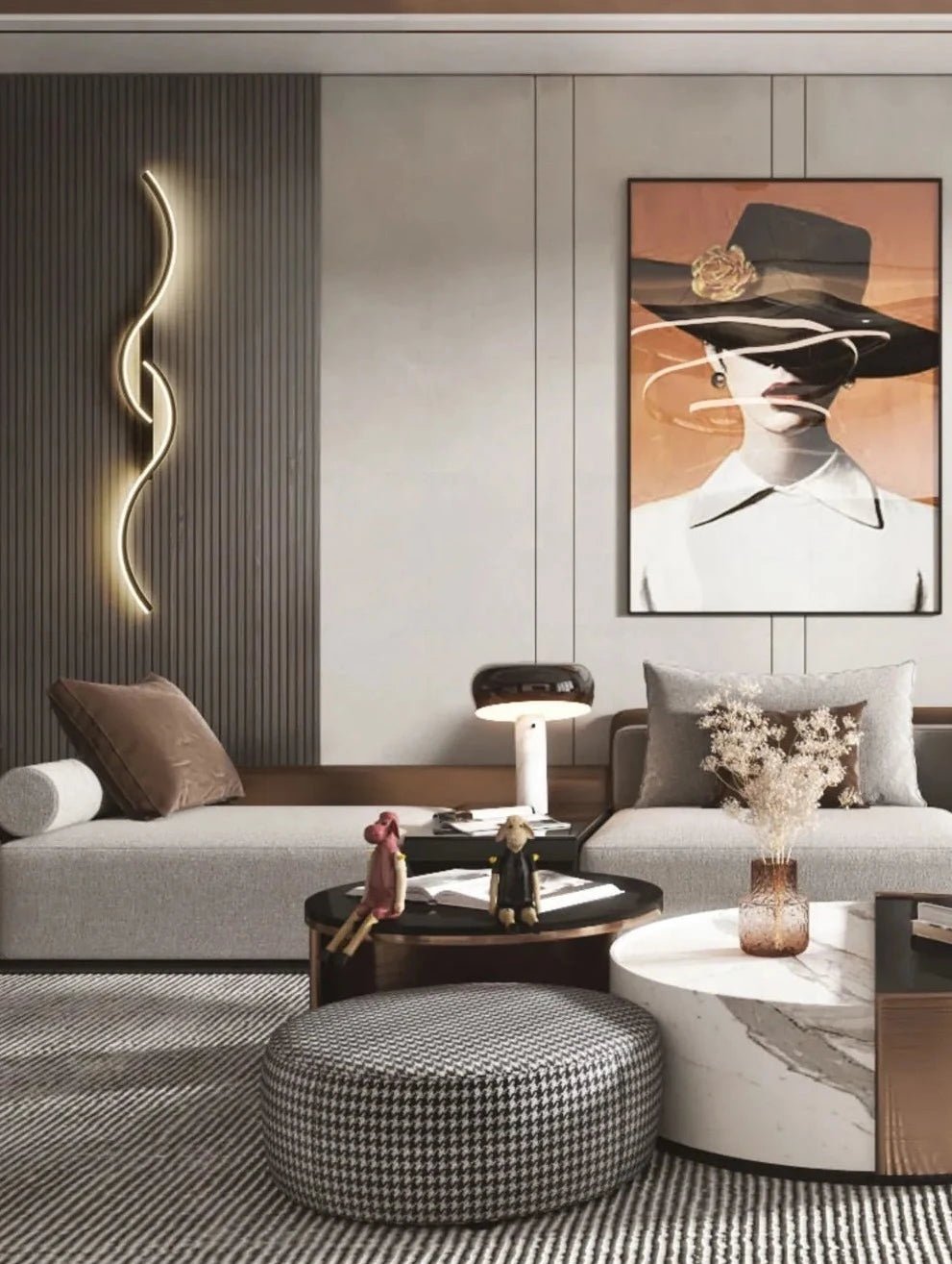 Luminária LED de Parede Moderna - Luz LED Minimalista para Quarto, Cabeceira, Luminárias de Parede - achatudostore