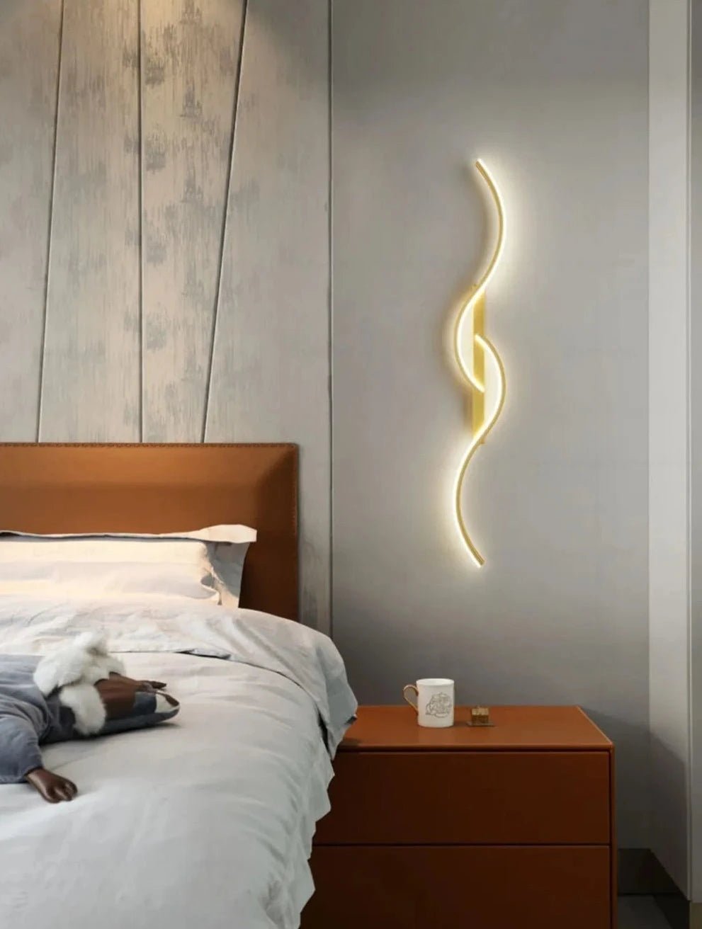 Luminária LED de Parede Moderna - Luz LED Minimalista para Quarto, Cabeceira, Luminárias de Parede - achatudostore