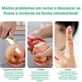 Máquina Descascadora de frutas e legumes rotativa - achatudostore