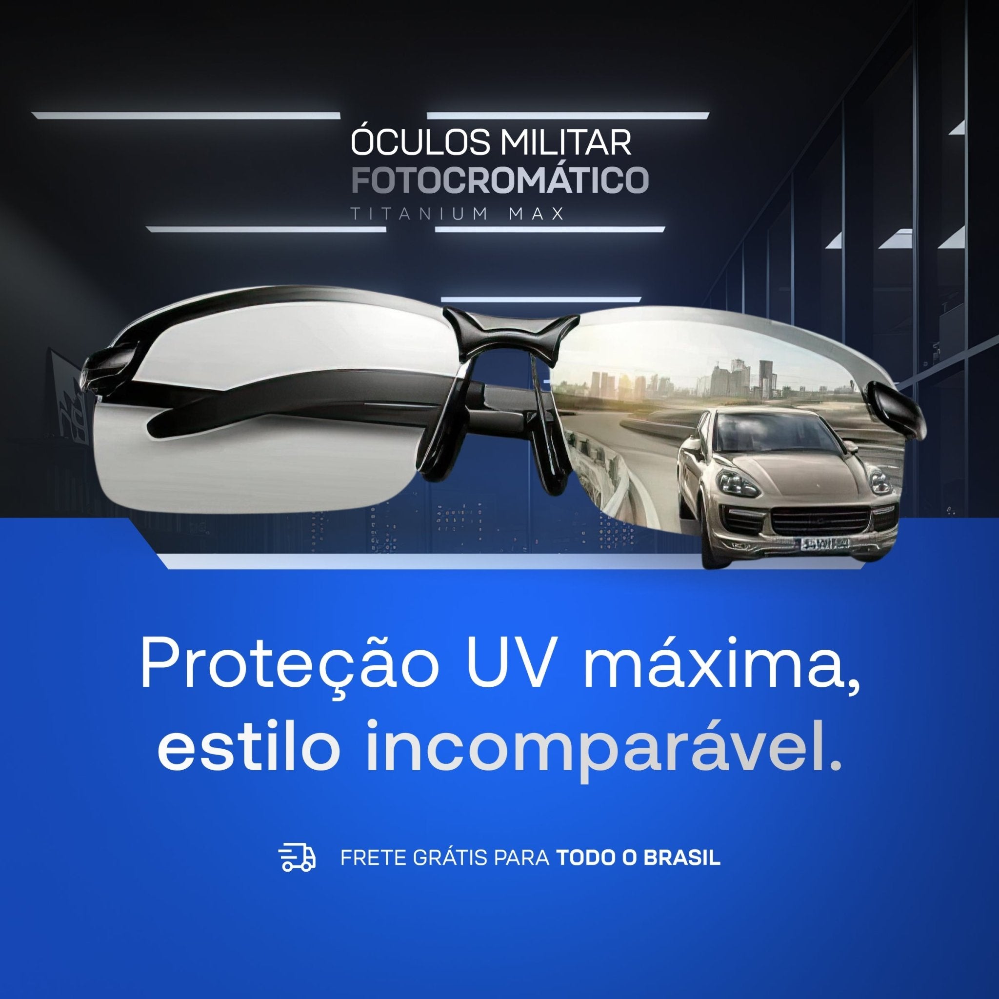 Óculos Militar Fotocromático Titanium Max - achatudostore