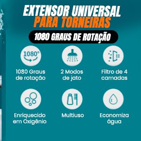 Sprayer Head - Extensor Universal em Inox com Rotação de 1080° - achatudostore