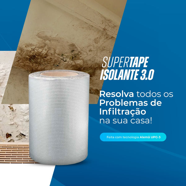 Super Tape Isolante 3.0 - Fita Adesiva de Vedação para Reparos de Vazamento de água - achatudostore