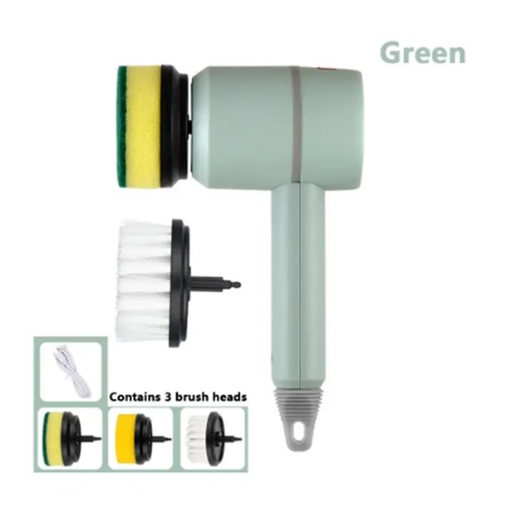 TurboScrub Max - Escova de Limpeza Elétrica Multifuncional Doméstica Recarregável - achatudostore