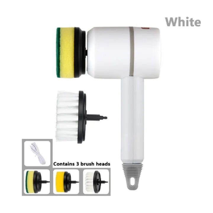 TurboScrub Max - Escova de Limpeza Elétrica Multifuncional Doméstica Recarregável - achatudostore