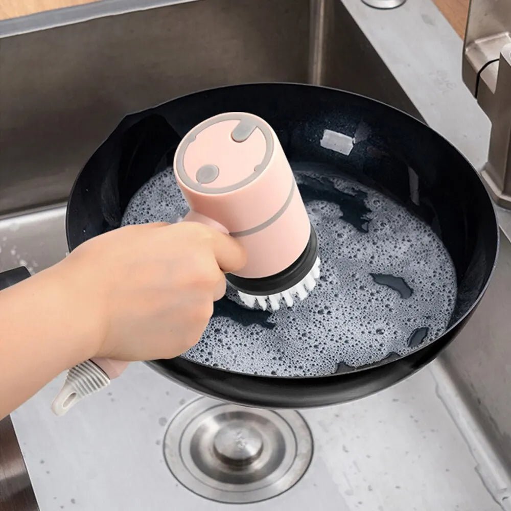 TurboScrub Max - Escova de Limpeza Elétrica Multifuncional Doméstica Recarregável - achatudostore