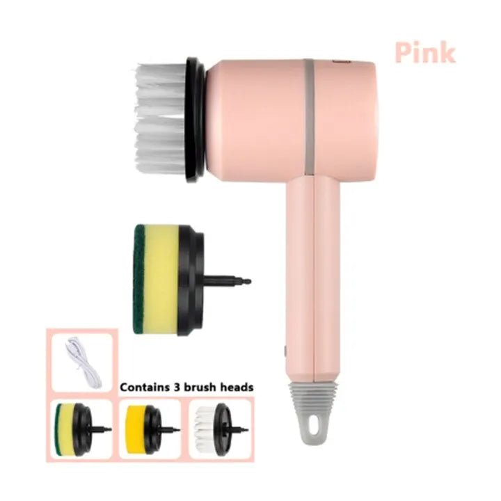 TurboScrub Max - Escova de Limpeza Elétrica Multifuncional Doméstica Recarregável - achatudostore