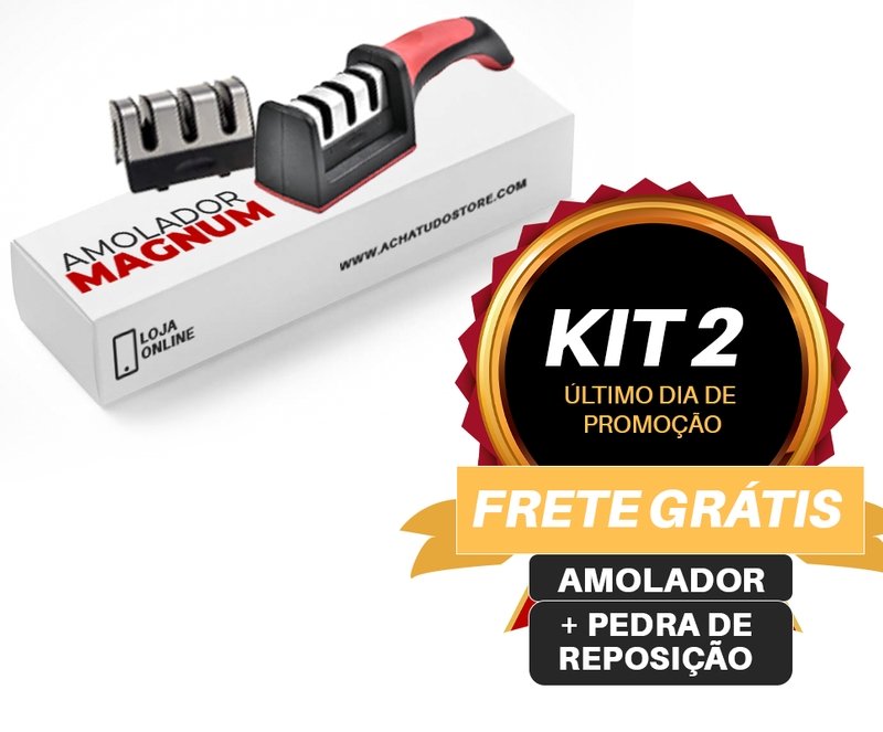 Amolador de Facas 3 em 1 Magnum - Amolador para facas 3 etapas, 3 em 1 - achatudostore