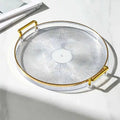 Bandeja de Armazenamento de Luxo com Alça Dourada - achatudostore