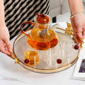 Bandeja de Armazenamento de Luxo com Alça Dourada - achatudostore