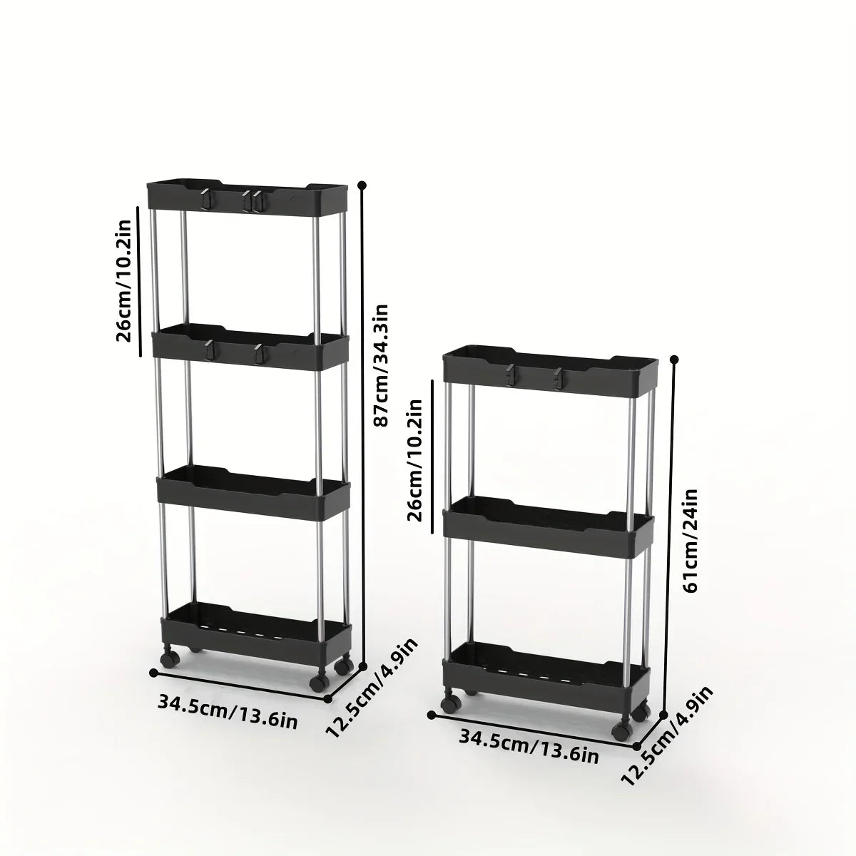 Carrinho de rolamento multifuncional com 3 ou 4 levels. - achatudostore