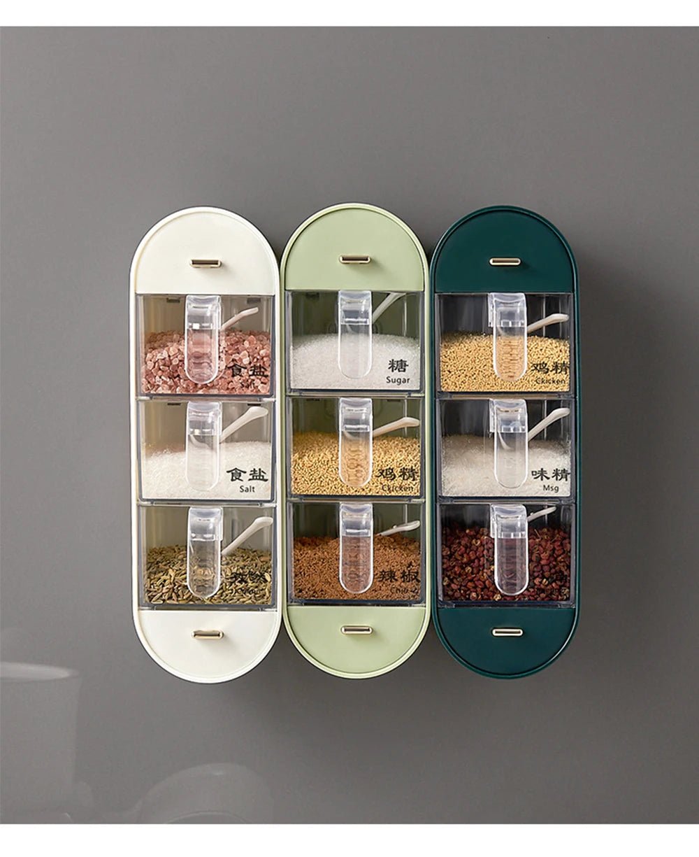 Compre 1 e Leve 2 - Porta-Tempero de Parede com 5 Compartimentos - achatudostore