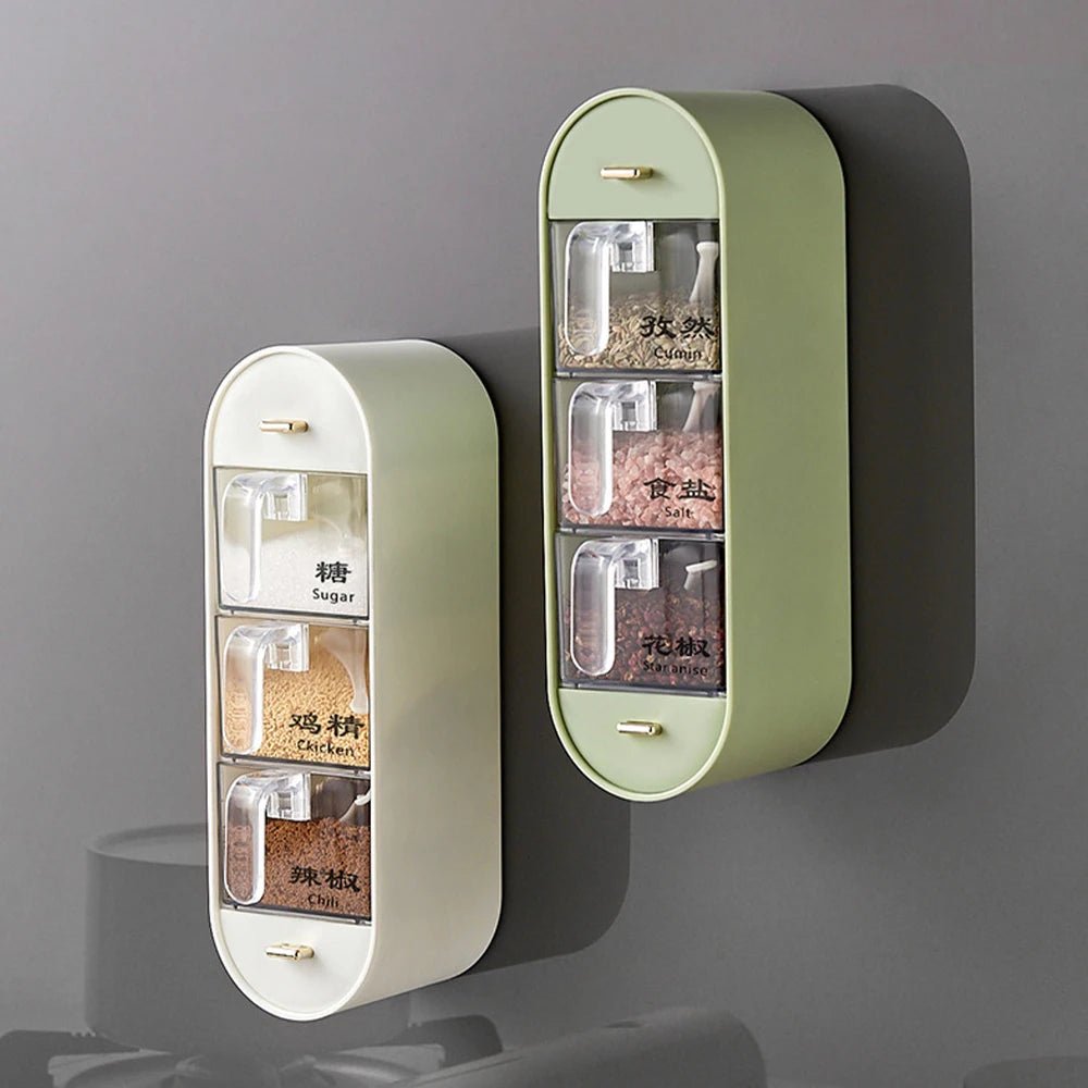 Compre 1 e Leve 2 - Porta-Tempero de Parede com 5 Compartimentos - achatudostore