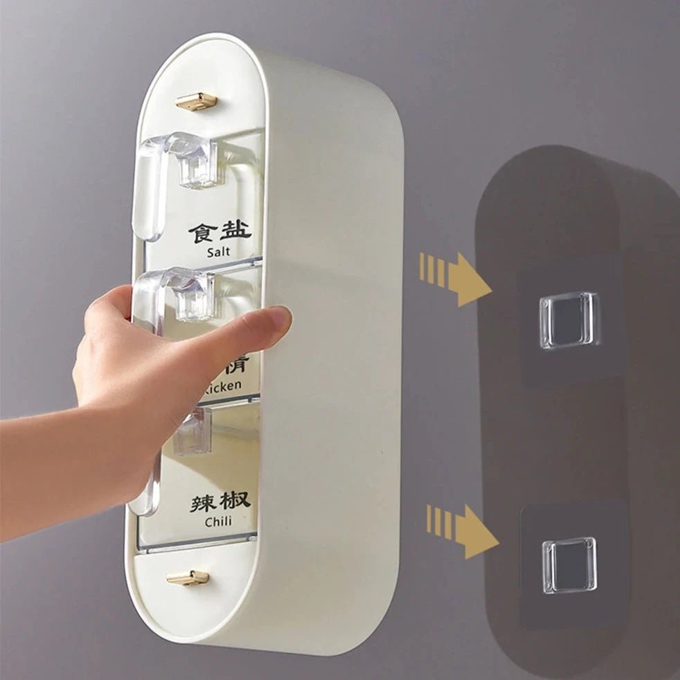 Compre 1 e Leve 2 - Porta-Tempero de Parede com 5 Compartimentos - achatudostore