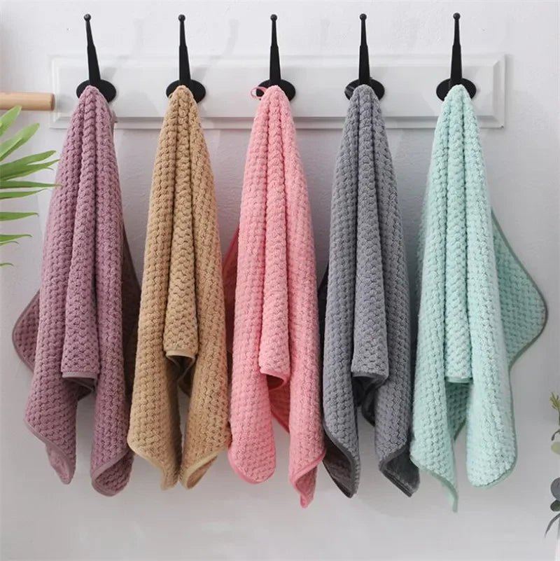 Conjunto de Toalhas em Microfibra Absorvente - Toalha de rosto e toalha de banho - achatudostore