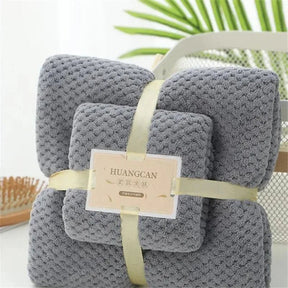 Conjunto de Toalhas em Microfibra Absorvente - Toalha de rosto e toalha de banho - achatudostore