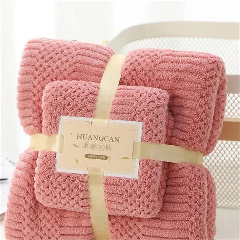 Conjunto de Toalhas em Microfibra Absorvente - Toalha de rosto e toalha de banho - achatudostore