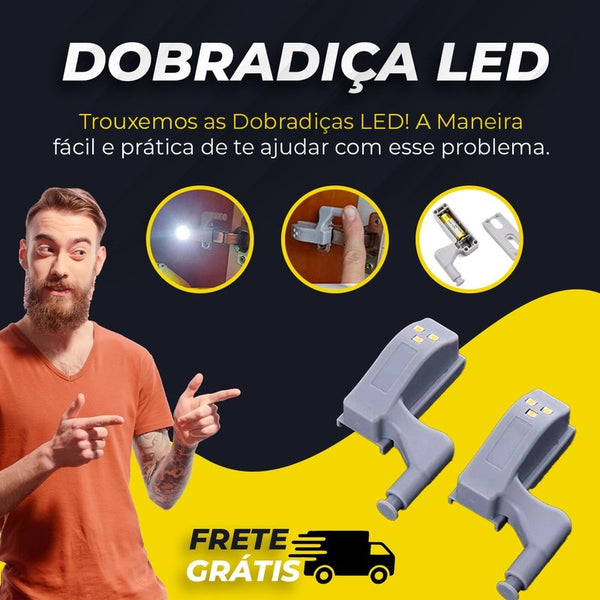 Dobradiça LED - Sensor Inteligente com Luz Led para Dobradiças - achatudostore