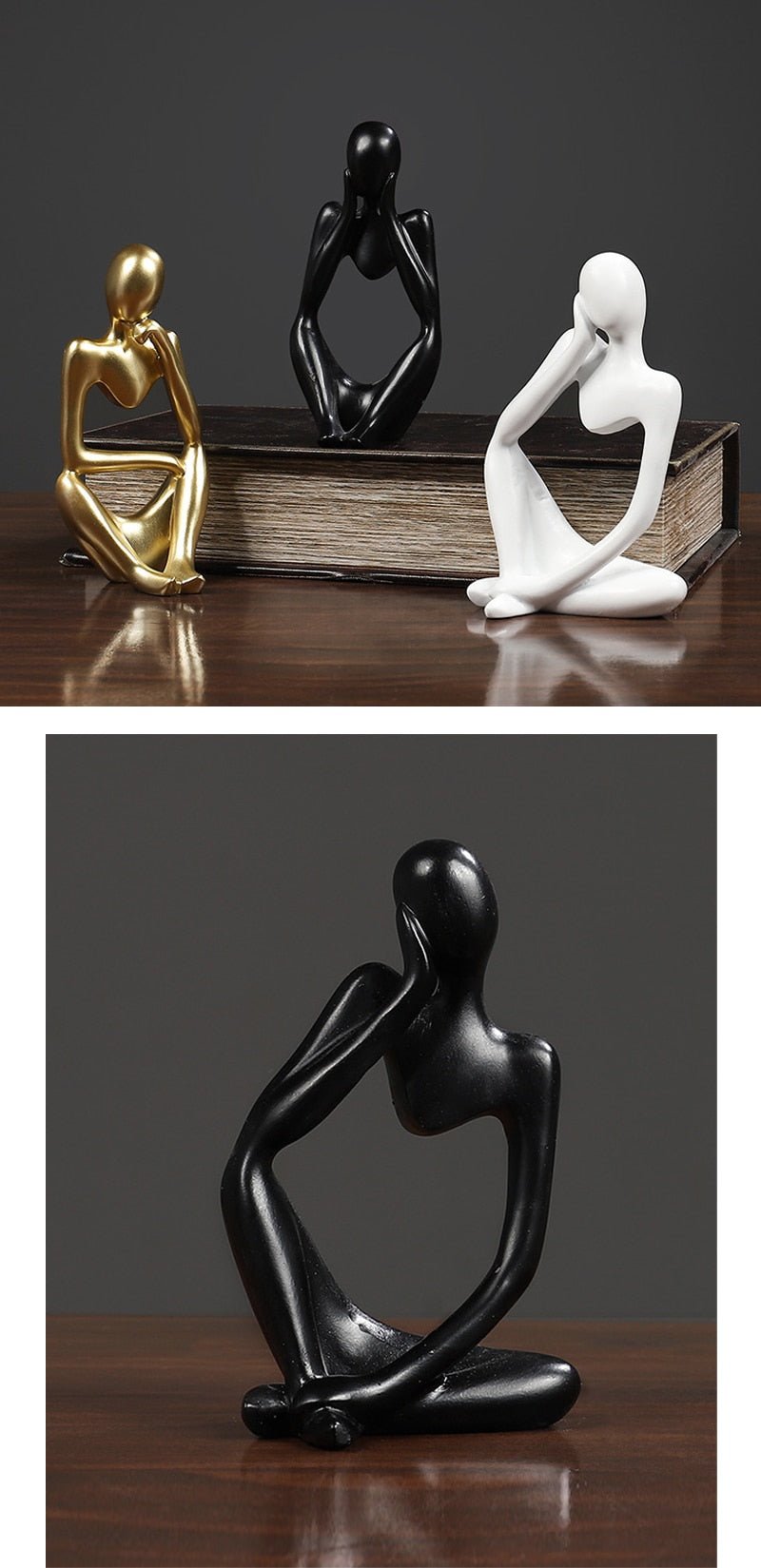 Escultura Decorativa Moderna O pensador - achatudostore
