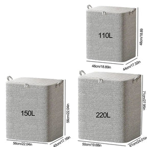 Kit com 3 Sacos organizadores em TNT para Edredons com Tampa, Zíper e Dobrável À prova de Poeira - achatudostore