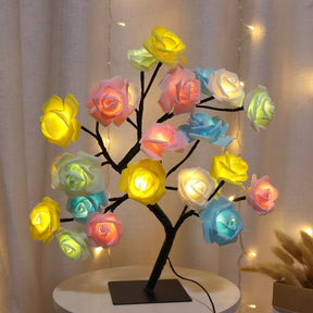 LED Rose Maria - Abajur LED em formato de Árvores com Rosas - achatudostore