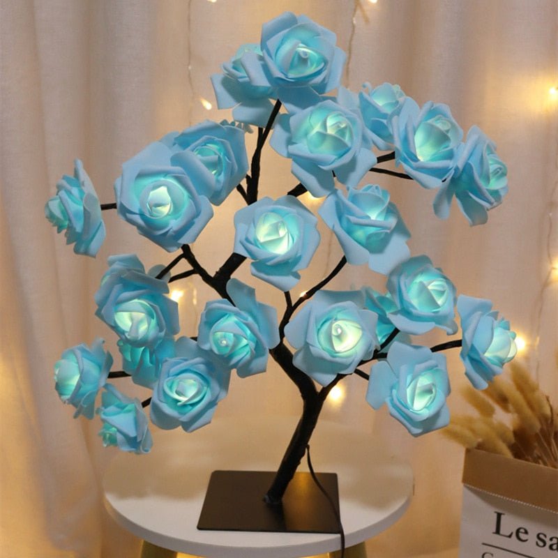 LED Rose Maria - Abajur LED em formato de Árvores com Rosas - achatudostore