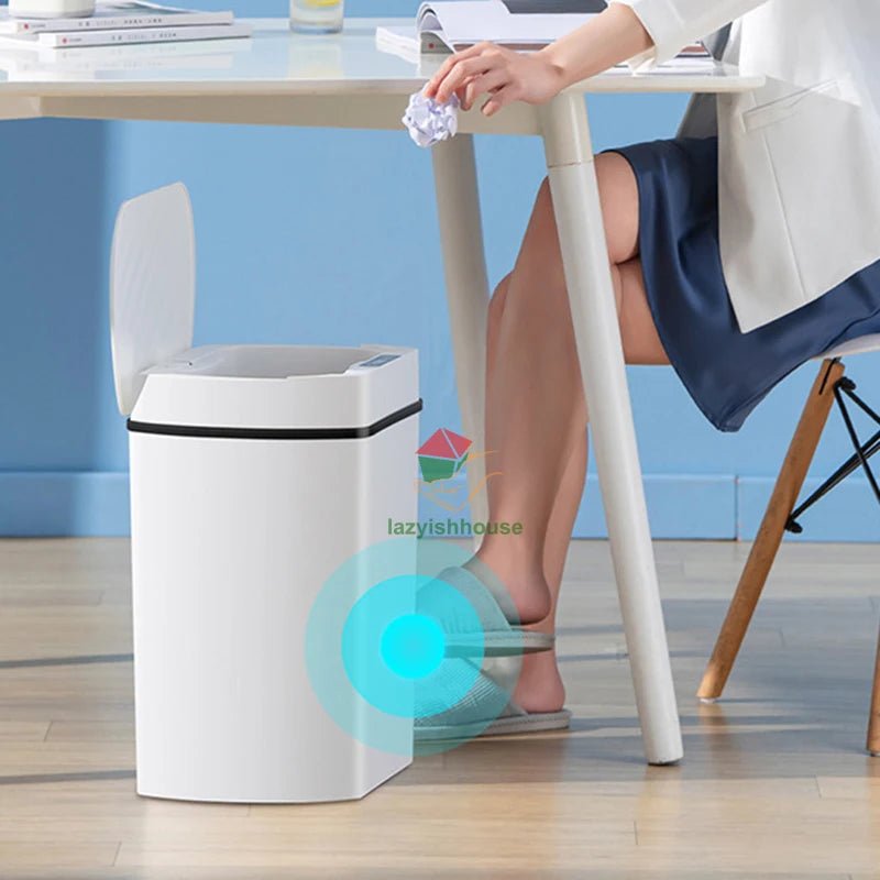 Lixeira inteligente para Banheiro com sensor automático, - achatudostore