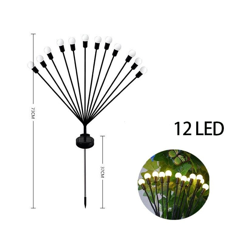 Luz de Jardim FireFly movida a Energia solar - achatudostore