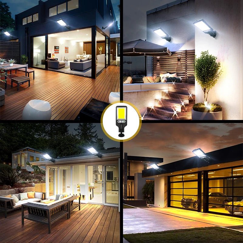 Pague 2 e leve 4 - Luz Solares com Sensor de Movimento - 3 Modos - À Prova D'água - Para Varanda, Garagem e Quintal - achatudostore