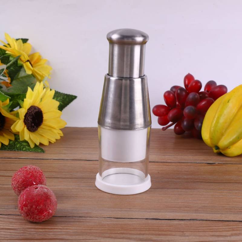 Picador Inox de Vegetais - Picador de alho, cebola, pimenta etc - achatudostore