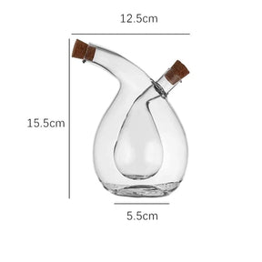 Recipiente Criativo para Óleo e Vinagreira Doméstica com vidro Duplo Engrossado - achatudostore