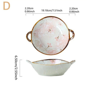 Tigela Doméstica em cerâmica, com alça para servir - achatudostore