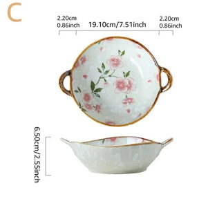 Tigela Doméstica em cerâmica, com alça para servir - achatudostore