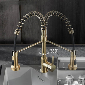 Torneira Gourmet Para Cozinha Spiral Golden - achatudostore